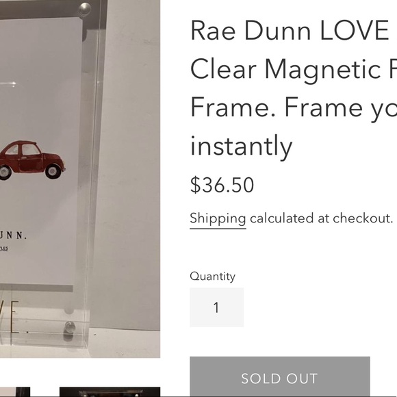Rae Dunn BLESSED Clear Acrylic Magnetic Frame - Picture 6 of 6